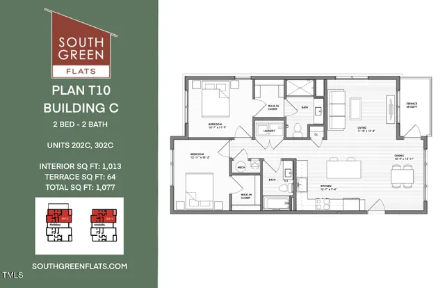 $470,000 | 140 Two Hills Drive, Unit 302C, Carrboro, NC 27510