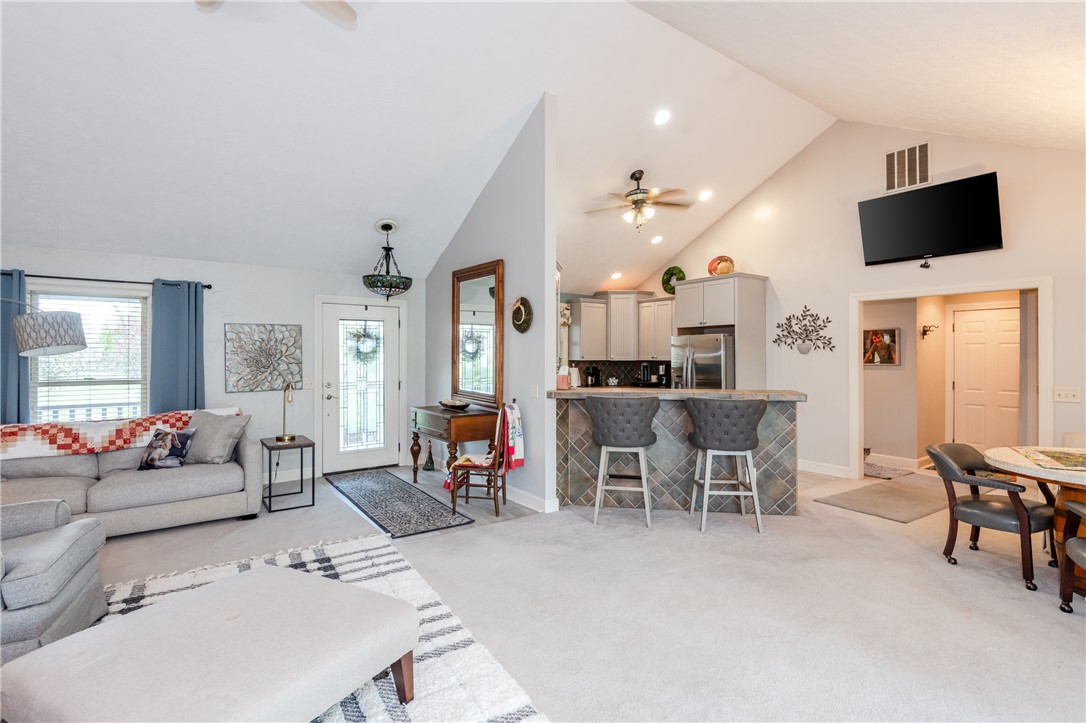159 East Lytle 5 Points Road Springboro, OH 45066 - Photo 5 of 45 This inviting home features vaulted ceilings, an open-concept living area, and a bright, functional kitchen.