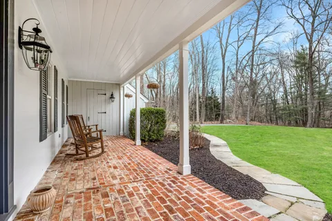 a view of outdoor space with seating
