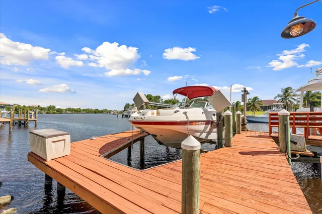 a view of a lake with houses