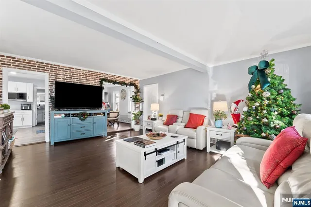 a living room with furniture and a couch