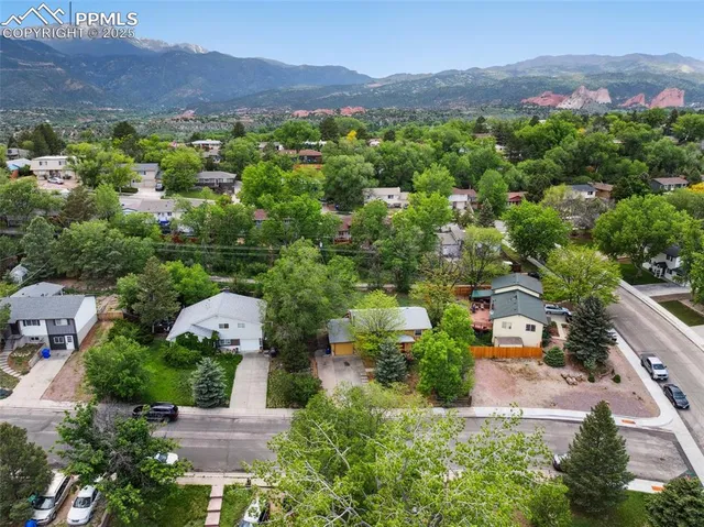 an aerial view of a city with lots of residential buildings