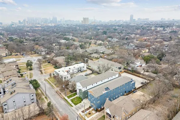 an aerial view of a city