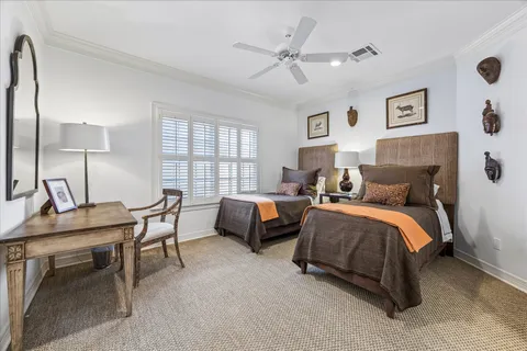 a bathroom with a double vanity sink and mirror