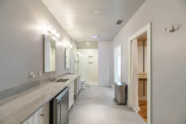 a view of entryway with wooden floor