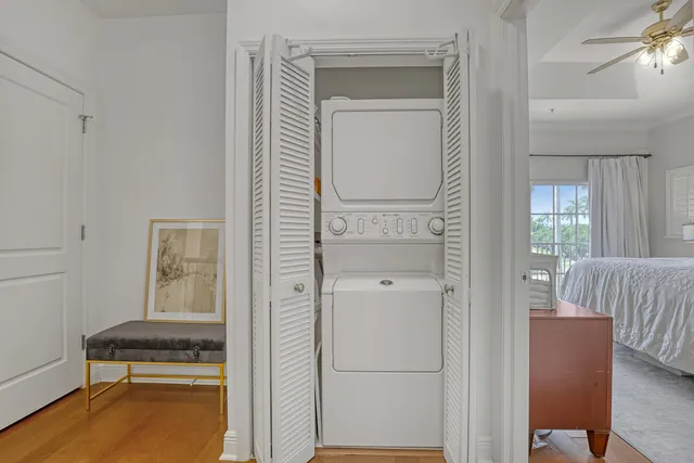a view of a bedroom from a hallway