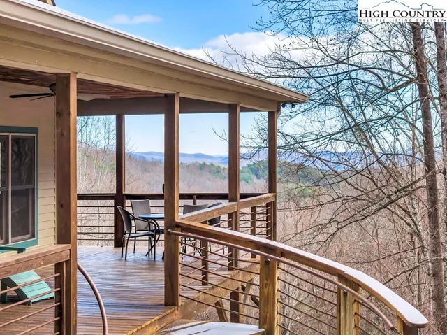 a view of balcony with workspace
