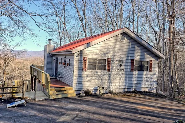 a front view of a house