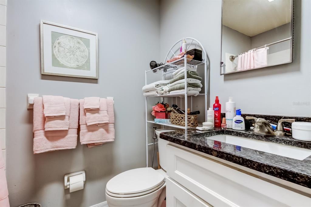 39748 Meadowood Loop Zephyrhills, FL 33542 - Photo 18 of 40 a bathroom with a toilet a sink and a mirror