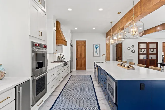a view of a kitchen from the dining room