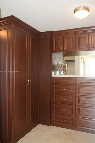 a close view of closet