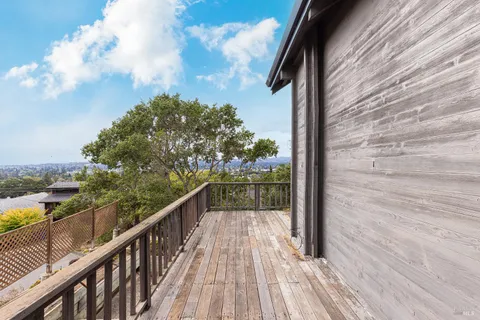 an aerial view of house with yard