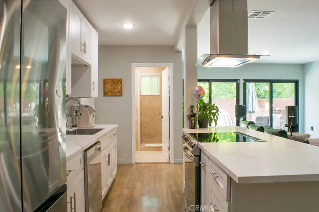 a house view with a garden space