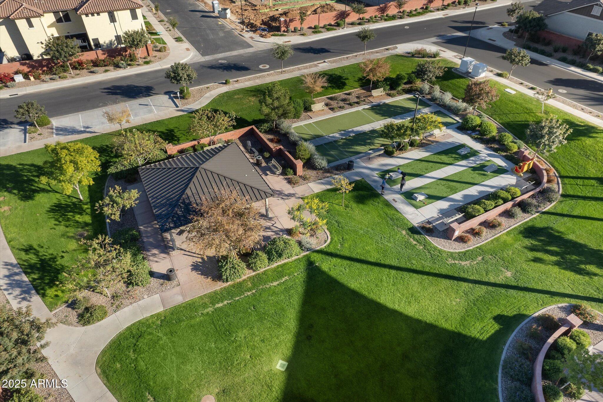 2527 South Quaintance Street Gilbert, AZ 85295 - Photo 34 of 36 an aerial view of a backyard