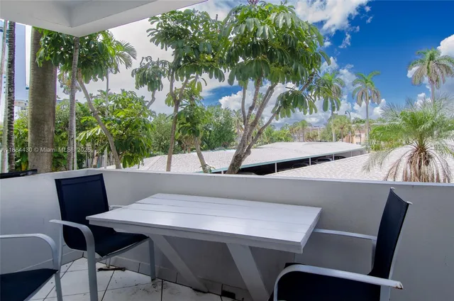 a view of table and chair in patio