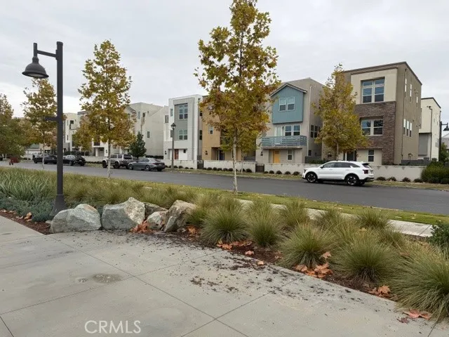 a view of a lake with a city