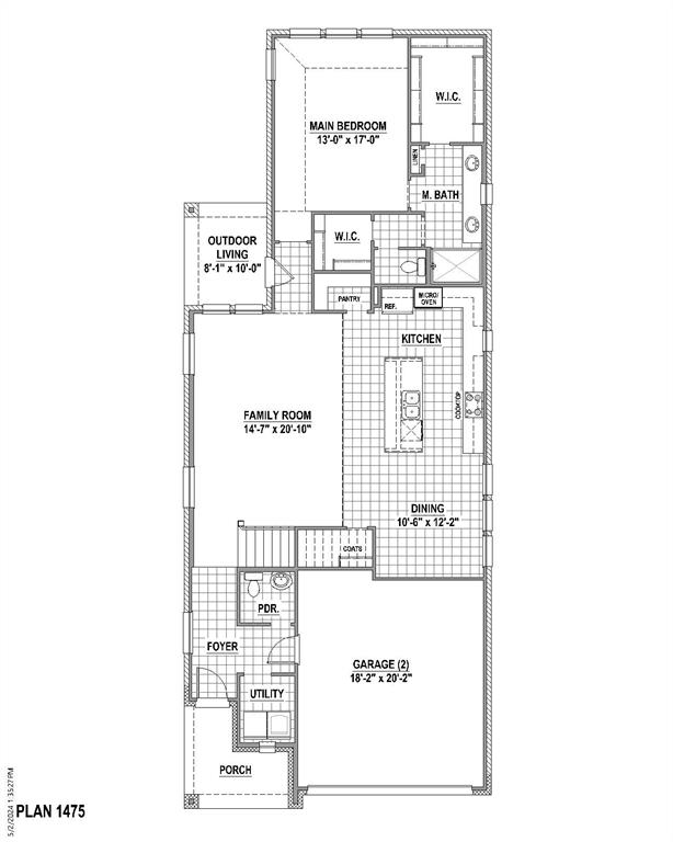 809 Stone Grv Road Lavon, TX 75166 - Photo 2 of 5 1st level floor plan