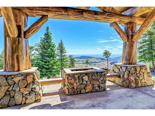 a view of outdoor space with seating area