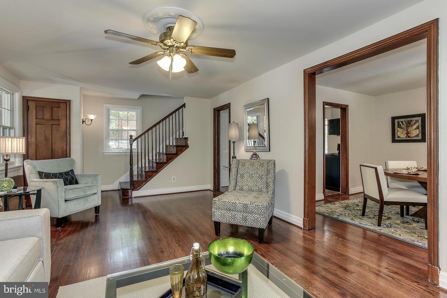 8914 Flower Avenue Silver Spring, MD 20901 - Photo 4 of 25 view across newly refinished hardwood floors