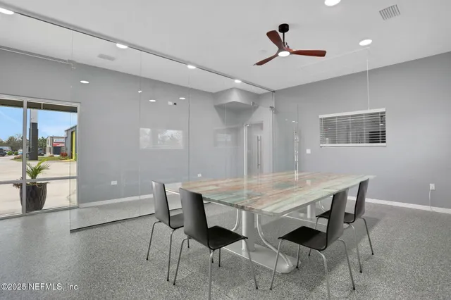 a car parked in front of a building