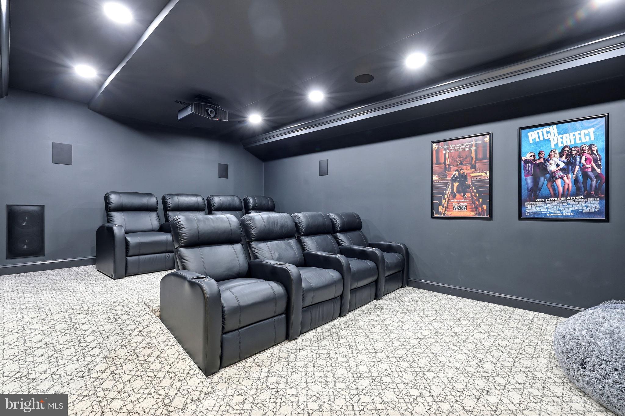 7 Woodland Road Newtown, PA 18940 - Photo 115 of 137 state-of-the-art cinema with 2 rows of 4 lux seats