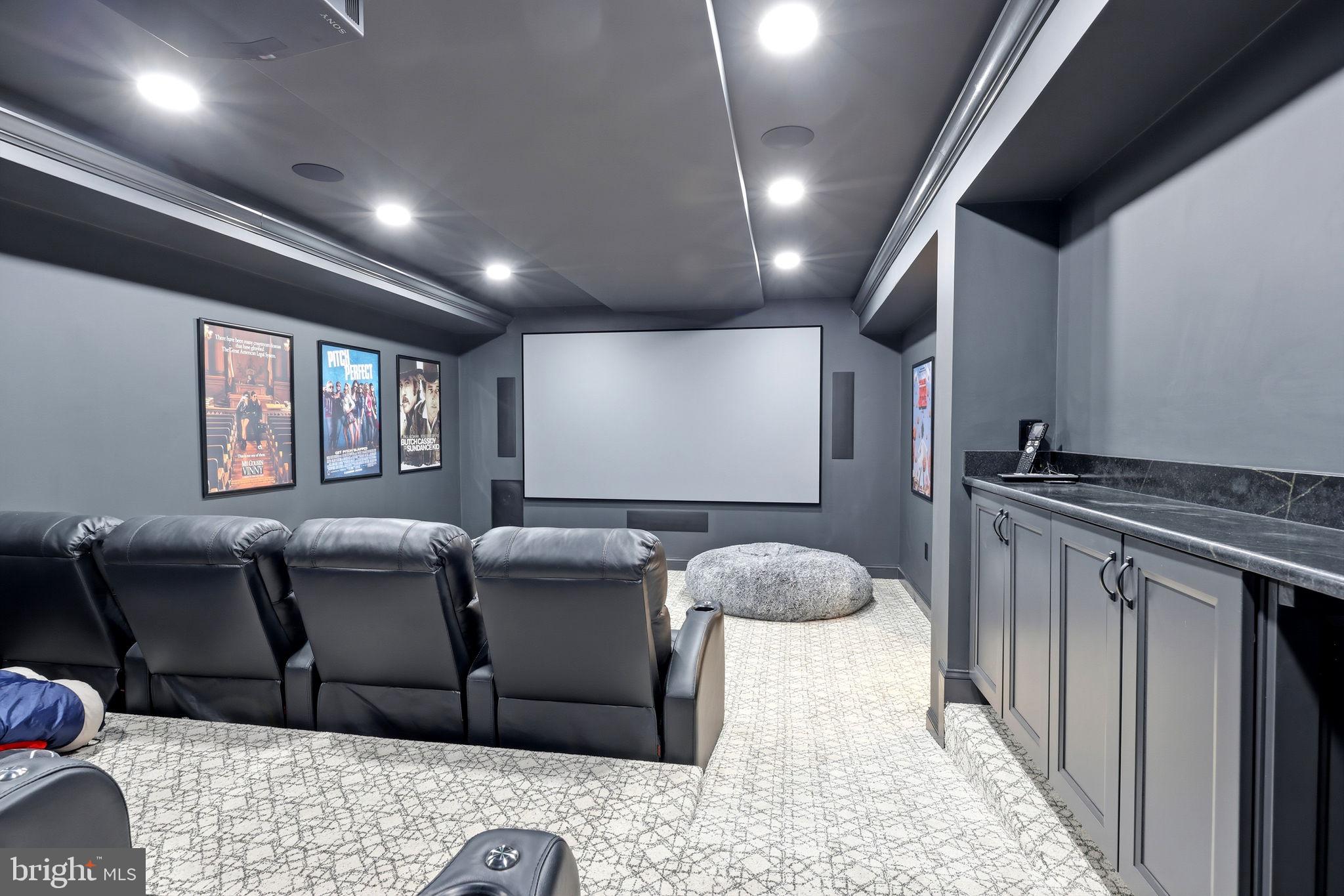 7 Woodland Road Newtown, PA 18940 - Photo 116 of 137 state-of-the-art cinema with 2 rows of 4 lux seats