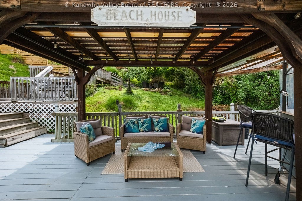 1521 Clark Road Charleston, WV 25314 - Photo 39 of 50 Outside entertainment area on the deck by the pool