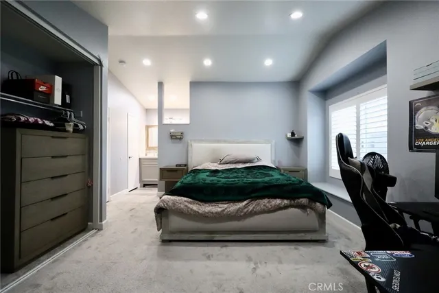 a room with furniture and a window