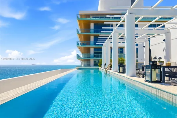 a view of an ocean from a balcony