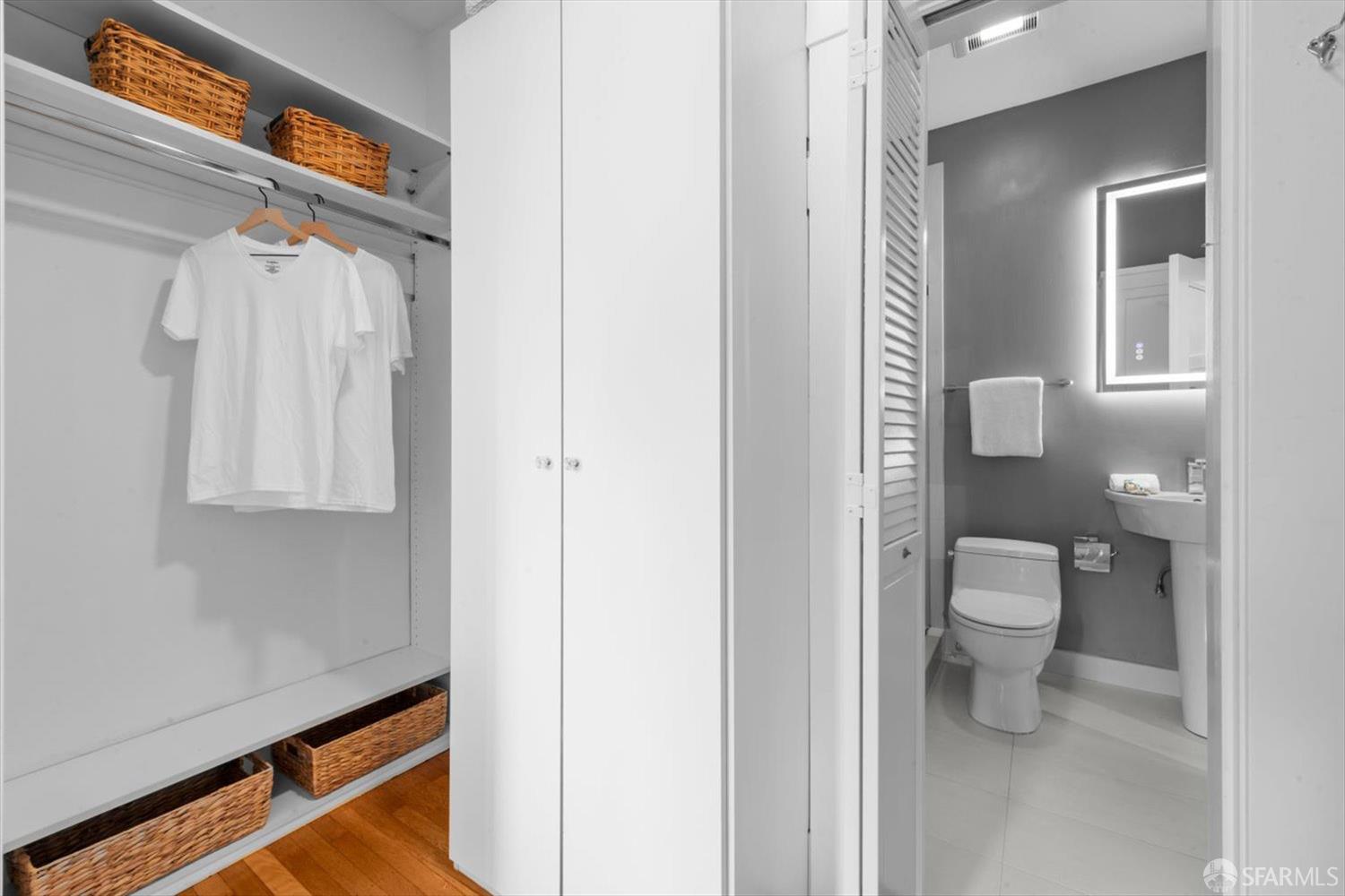 1624 Filbert Street, Unit 1 San Francisco, CA 94123 - Photo 32 of 47 a bathroom with a toilet and a shower