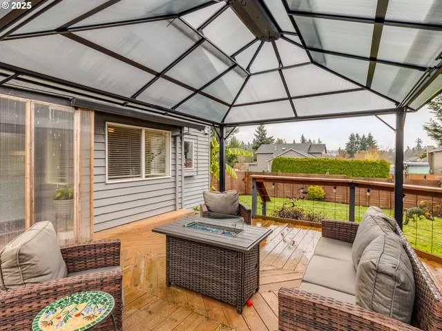 a view of a two chairs in the roof deck