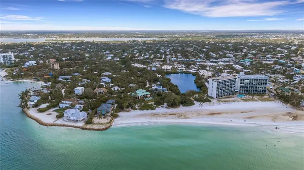 a view of a city and ocean view