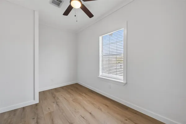 an empty room with a window