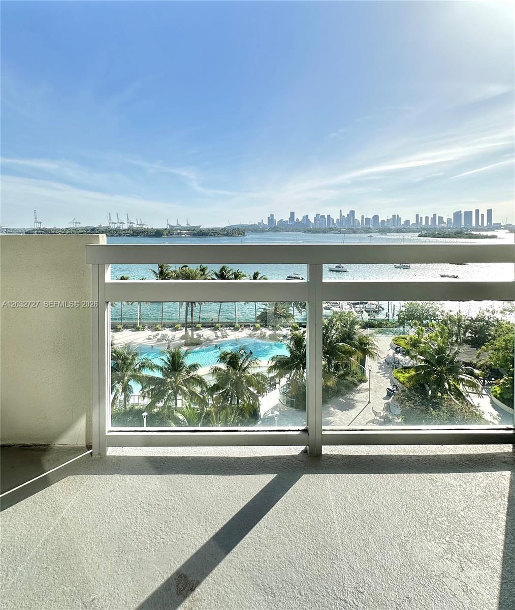 1500 Bay Road, Unit 820S Miami Beach, FL 33139 - Photo 1 of 15 View from the balcony