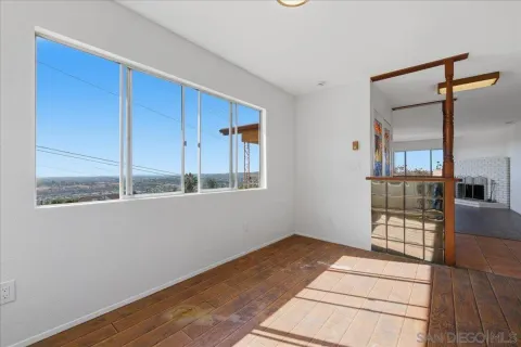an empty room with a window
