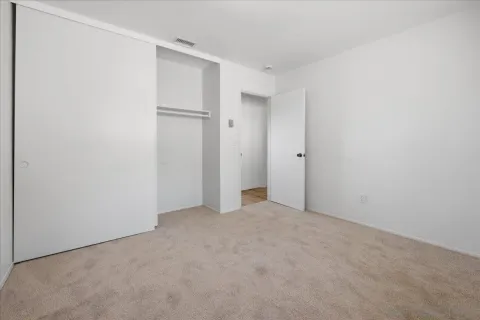an empty room with a window