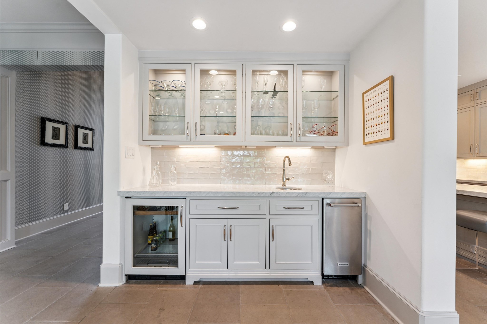 7 Marilane Street Houston, TX 77007 - Photo 9 of 45 a kitchen with granite countertop a sink and a window