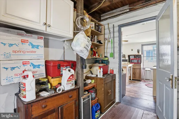 a view of storage and utility room