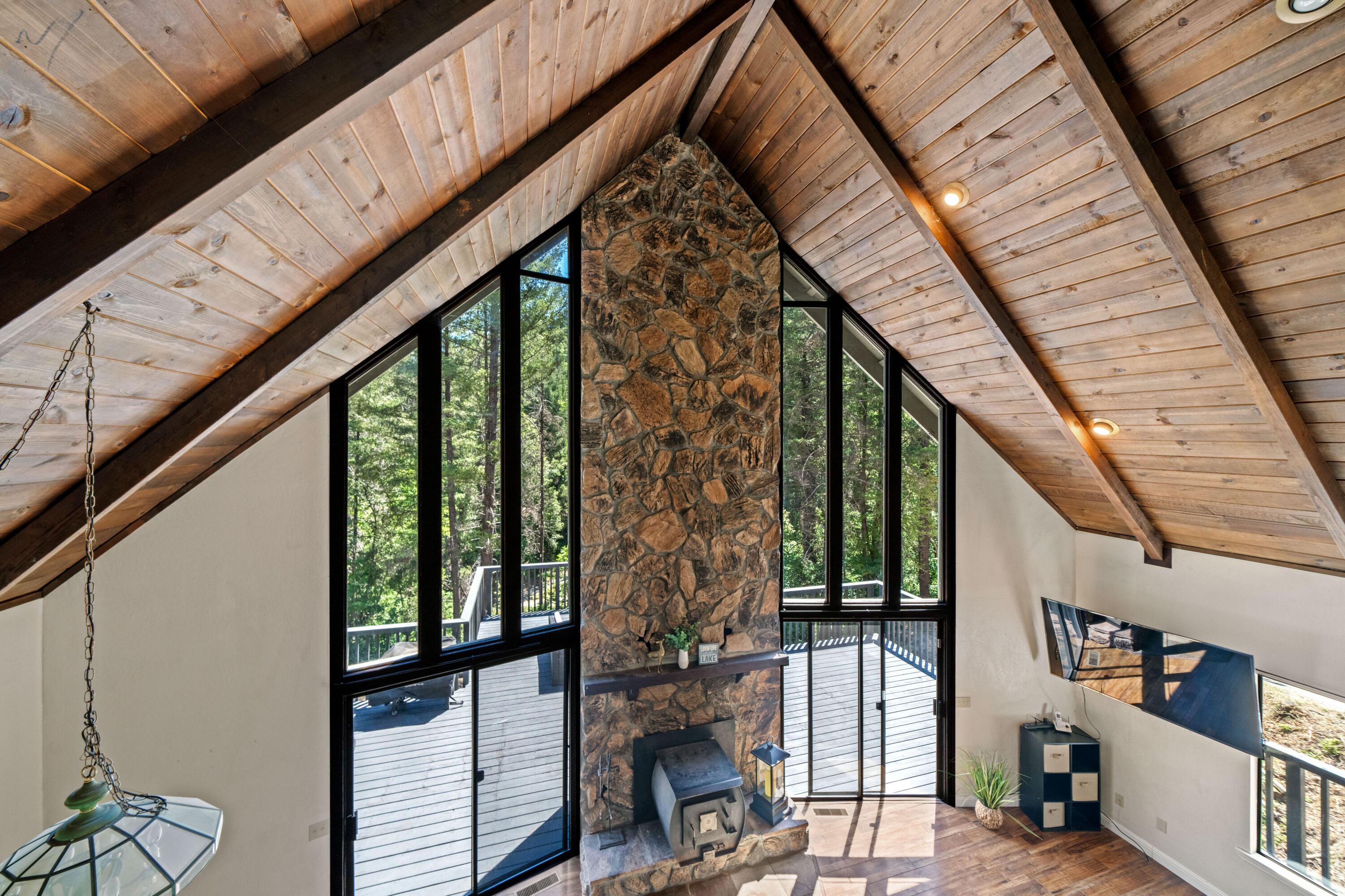 19610 Roaring Brook Way Lakehead, CA 96051 - Photo 16 of 58 A Frame Design with wood beams