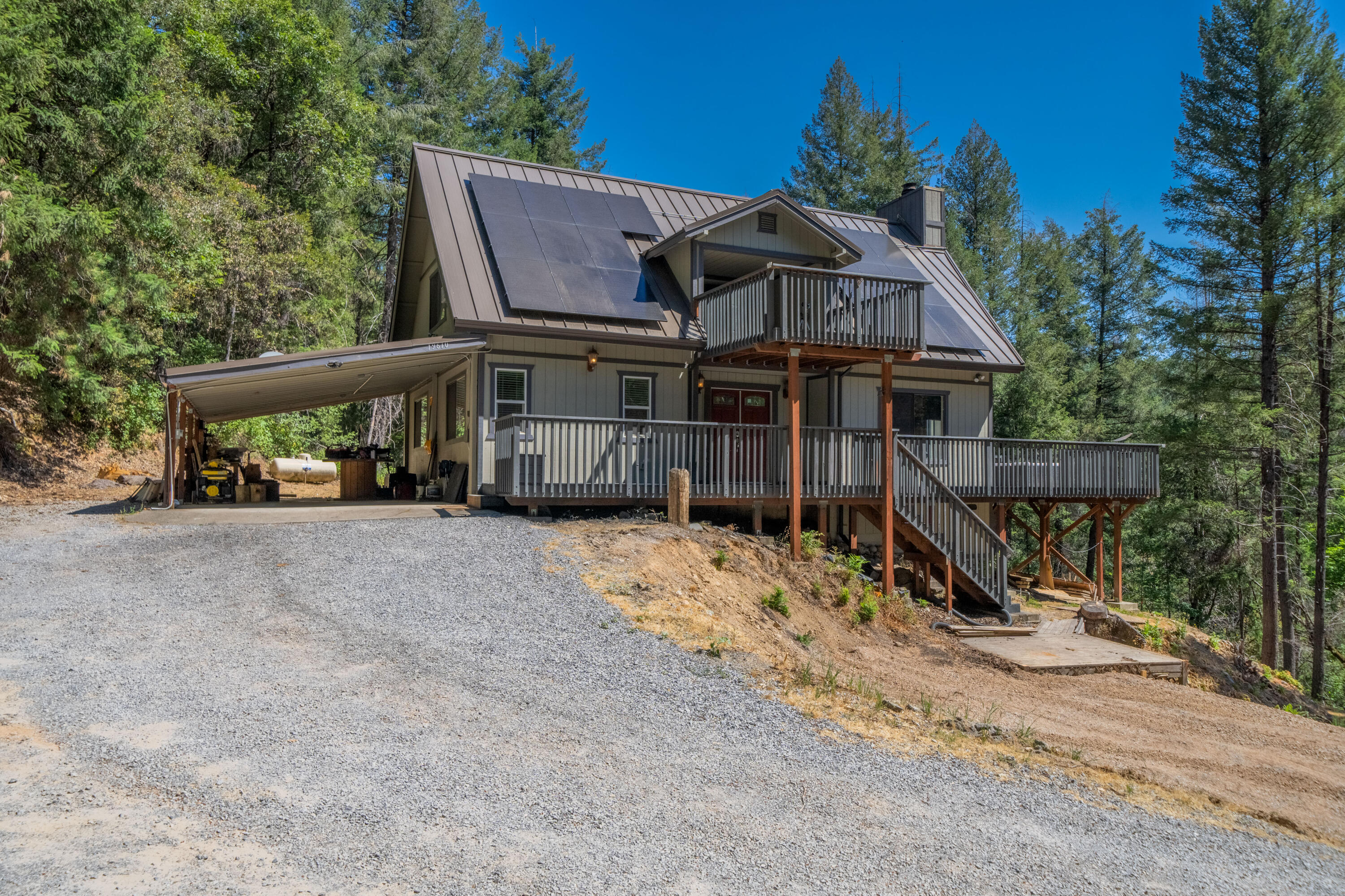 19610 Roaring Brook Way Lakehead, CA 96051 - Photo 8 of 58 Owned solar and gorgeous decks