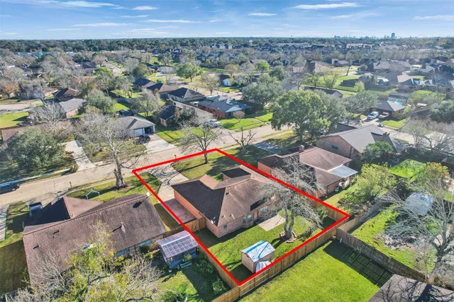 an aerial view of a city