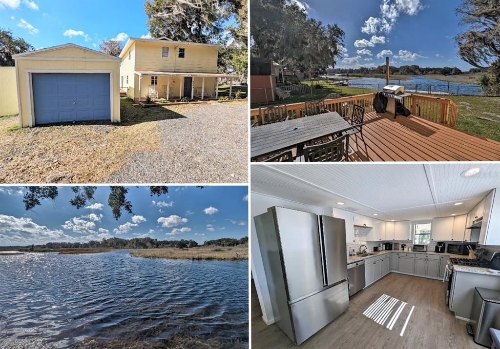a view of a living room and kitchen counter space