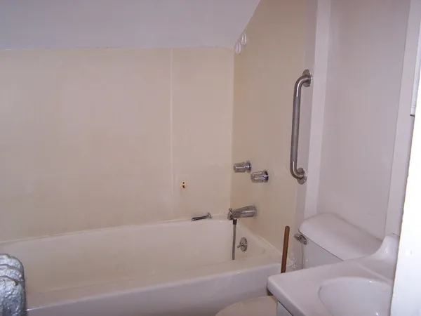 an empty room with closet