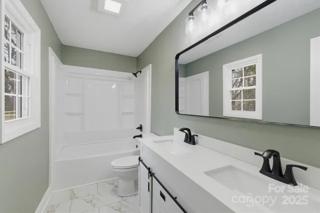 a bathroom with a sink a toilet and a bathtub