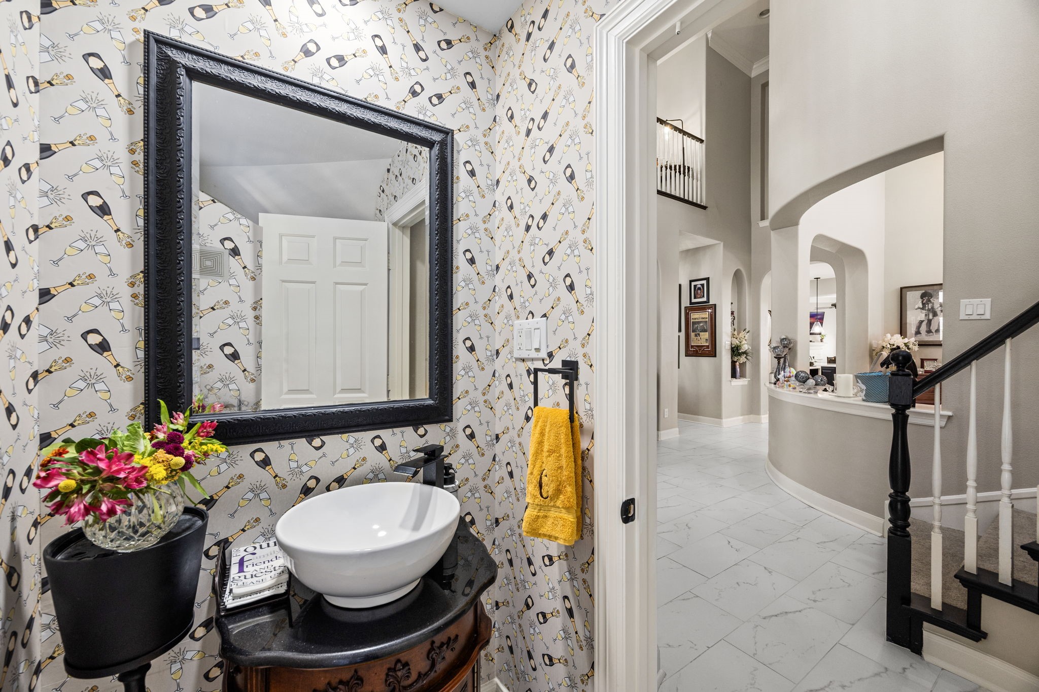 11413 Gallant Ridge Lane Houston, TX 77082 - Photo 10 of 48 a bathroom with a sink mirror and vanity