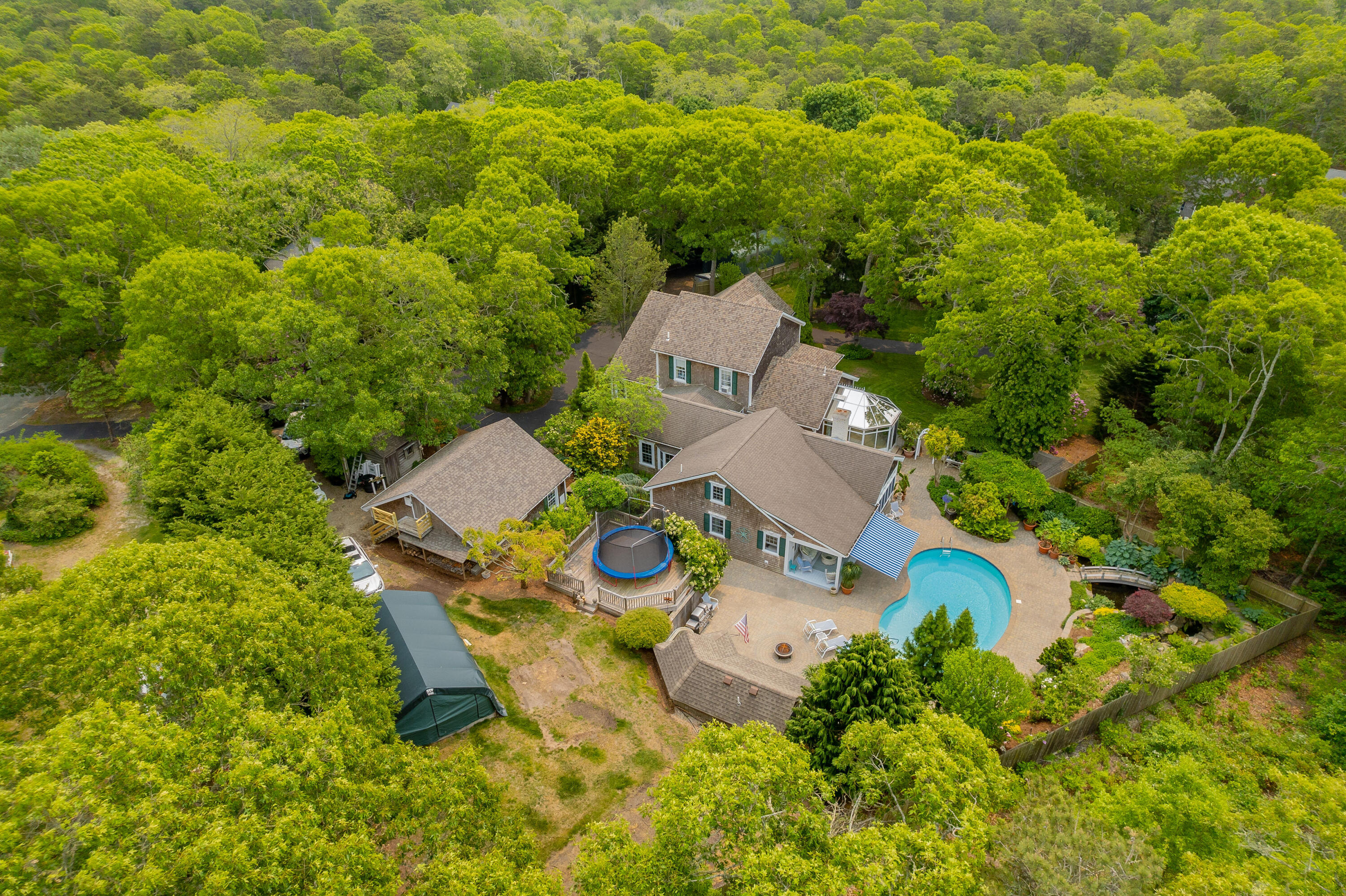 256 Pleasant Bay Road Harwich, MA 02645 - Photo 66 of 71 an aerial view of a house with a yard