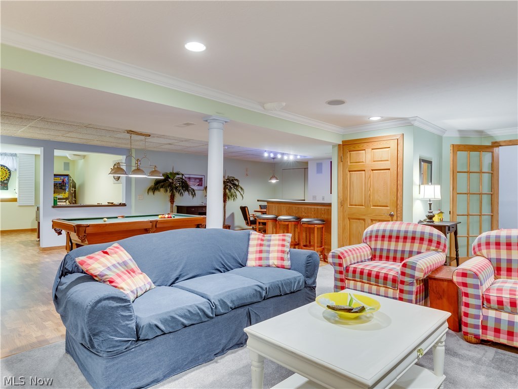 876 Hunter Ridge Circle Fairlawn, OH 44333 - Photo 25 of 35 This wide open lower level includes a billiards area, bar and game room...