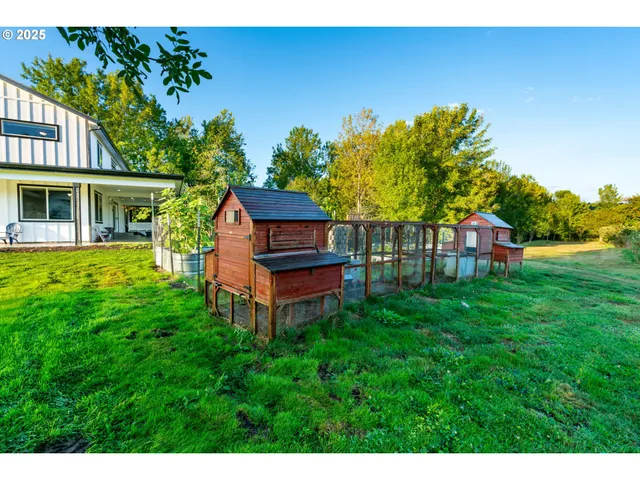 a house view with a garden space