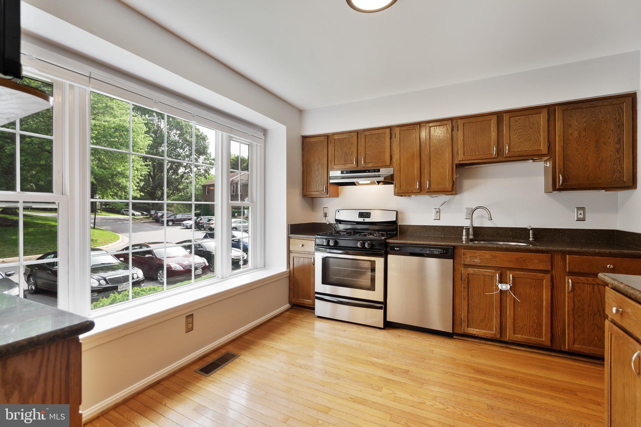Kitchen  with view from entry way.