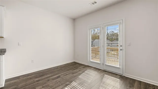 an empty room with a window